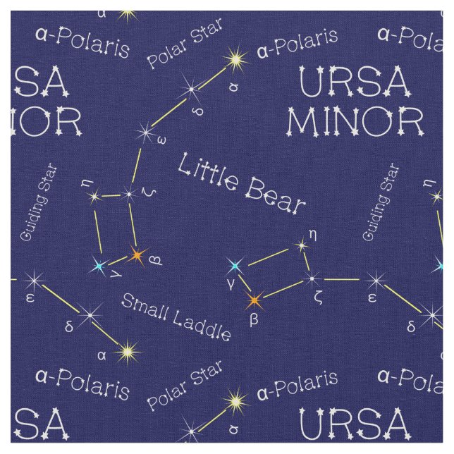 Tecido Norte Hemisfério Constelação Ursa Menor (Detalhe)