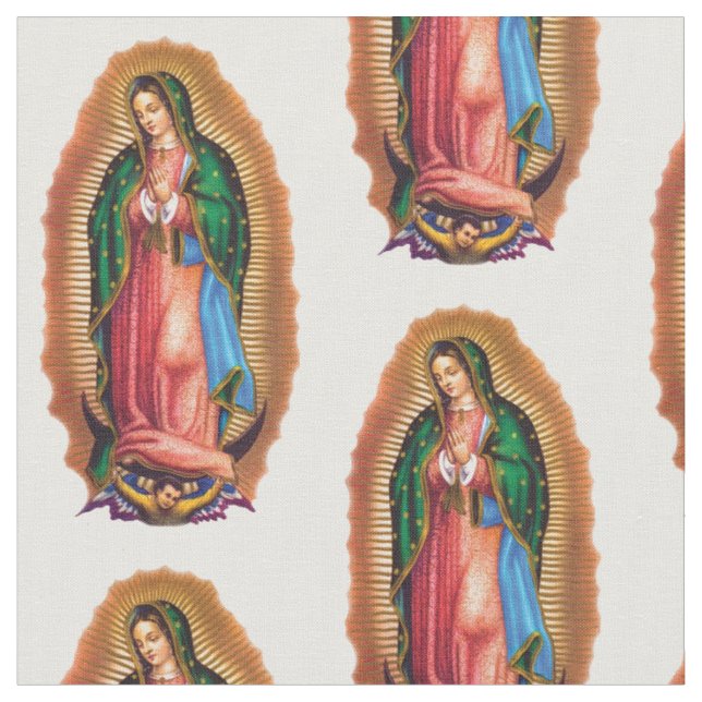 Tecido Nossa Senhora de Guadalupe Virgem Mexicana Santo (Detalhe)