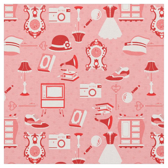 Tecido nostalgia antiquada, rosa-vermelha, de flaper (Detalhe)