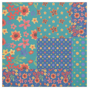 Tecido nostálgico do teste padrão dos retalhos d