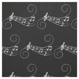 Tecido Notas de Música