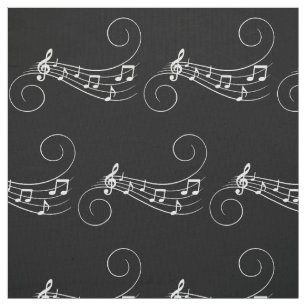Tecido Notas de Música