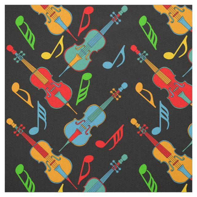 Tecido Notas de música anglo-cellos (Modelo)