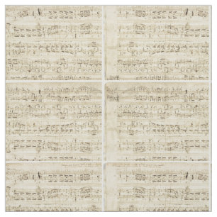 Tecido Notas de música antigas - Chopin Music Sheet