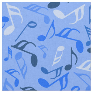 Tecido Notas de música coloridas