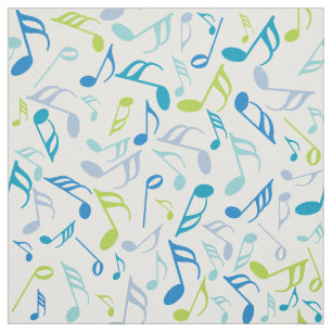 Tecido Notas de música coloridas