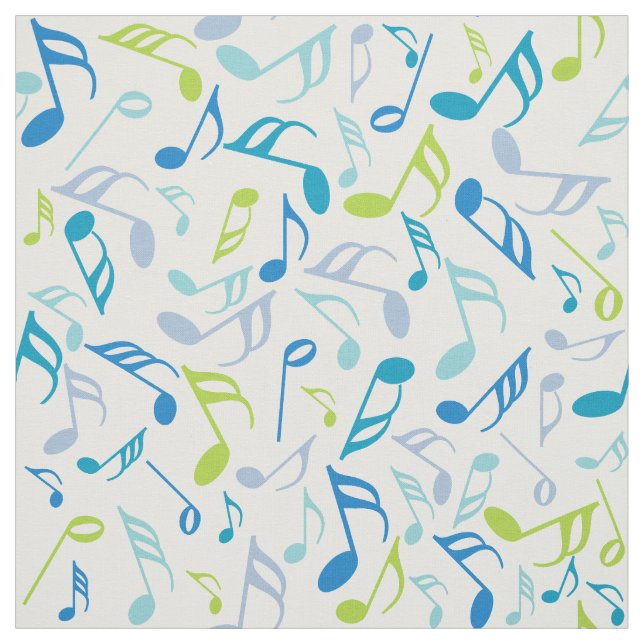 Tecido Notas de música coloridas (Modelo)