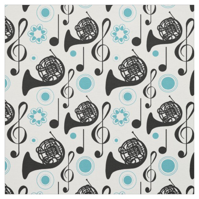 Tecido Notas de música da Orquestra de Instrumentos de Co (Modelo)