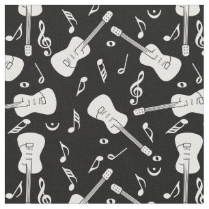 Tecido Notas de Música de Linhas de Violão