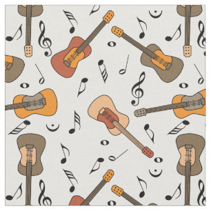 Tecido Notas de Música de Violão