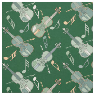 Tecido Notas de Música Violinos Angled