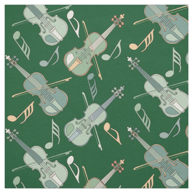 Tecido Notas de Música Violinos Angled (Modelo)