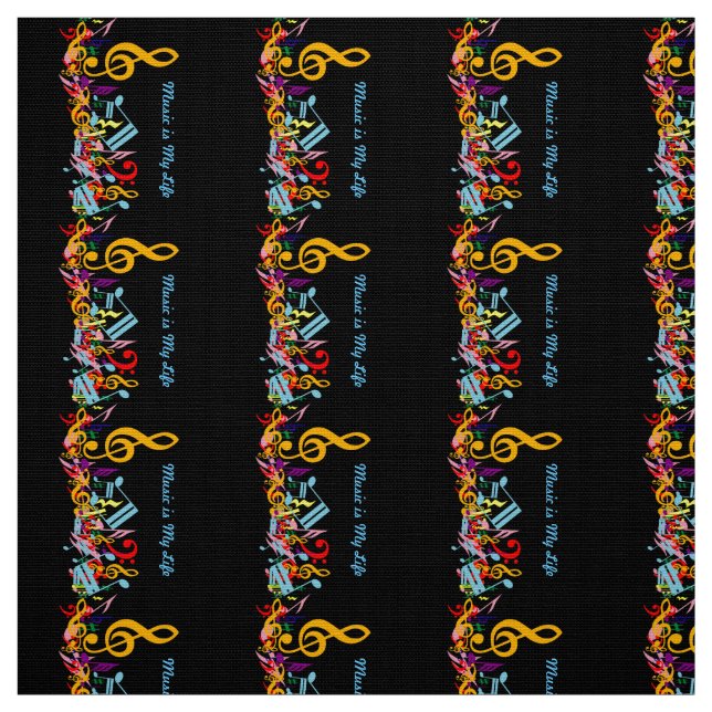 Tecido Notas misturadas coloridas personalizadas da (Modelo)