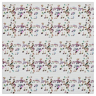 Tecido notas musicais arte