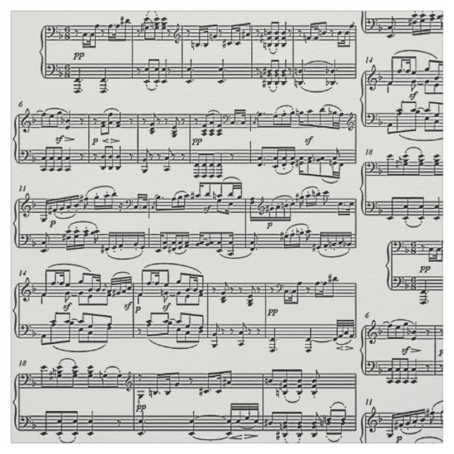 Tecido notas musicais / símbolos musicais (Modelo)