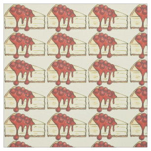 Tecido Nova Iorque Cherry Cheesecake Cake Slice