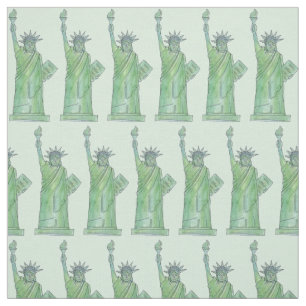 Tecido Nova Iorque NYC Estátua Verde Lady Liberty Torch