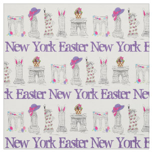 Tecido Nova Iorque NYC Felz pascoa Landmarks Edifícios