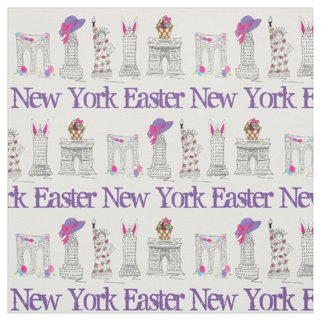 Tecido Nova Iorque NYC Felz pascoa Landmarks Edifícios (Modelo)