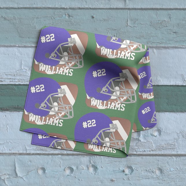 Tecido Número+Nome do Capacete Azul Escuro de Futebol (Criador carregado)