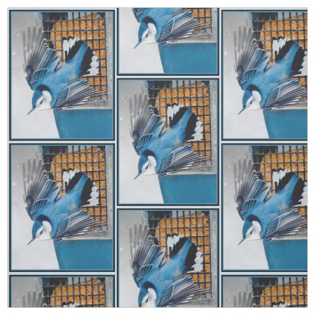 Tecido Nuthatch Branca em Neve - Foto original (Modelo)