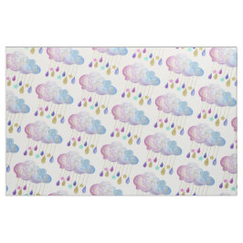 Tecido Nuvens Adoráveis do Arco-Íris e Chá Dourado para B