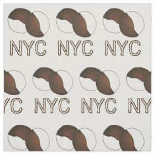 Tecido NYC Nova Iorque Iconic Black and White Cookie