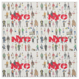 Tecido NYC Pessoas Nova Iorque Cidadãos Nova Yorkers