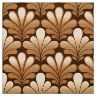 Tecido O art deco Shell modela, ouro cor-de-rosa e Brown