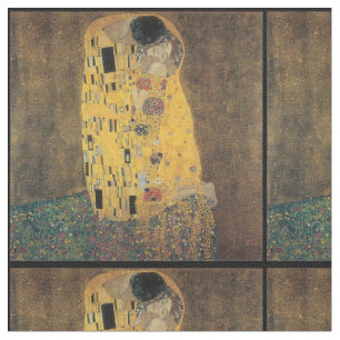 Tecido O beijo, reprodução, pintura de Gustavo Klimt,