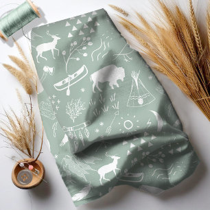 Tecido O búfalo aventura-se ID599 branco