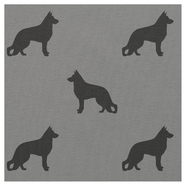 Tecido O cão de german shepherd mostra em silhueta o (Detalhe)