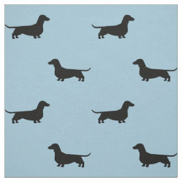 Tecido O cão do Dachshund mostra em silhueta Doxies