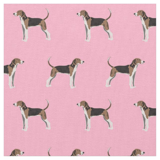 Tecido O cão Walker Coonhound é rosa (Detalhe)
