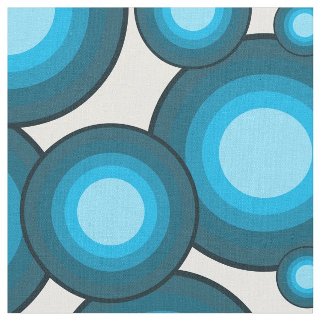 Tecido O círculo de estilo do ano Blue 70's (Detalhe)