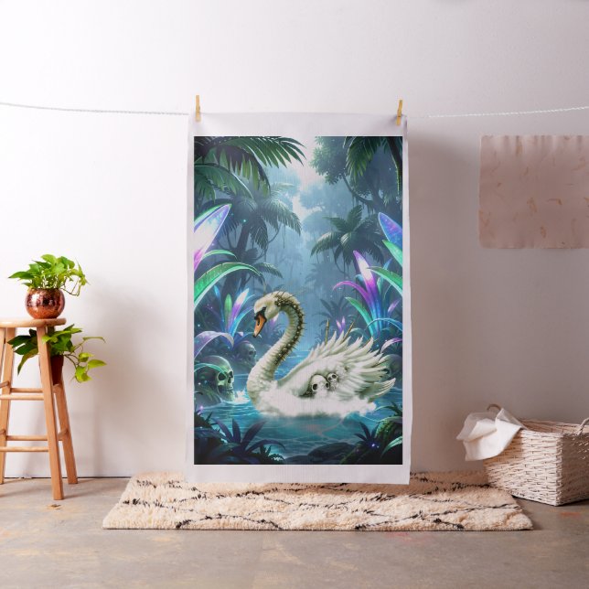 Tecido O Cisne das Águas Esquecidas.  (In Situ)