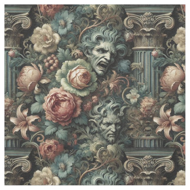 Tecido O Conselho de Luto - Azulejo Clássico Gótico (Detalhe)