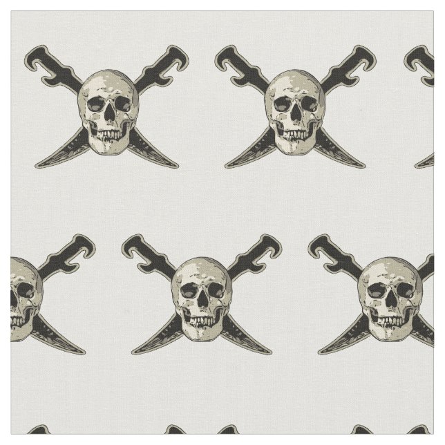 Tecido O crânio (pirata) - costume penteou o algodão (56" (Detalhe)