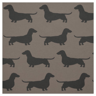 Tecido O Dachshund mostra em silhueta o amante do cão do