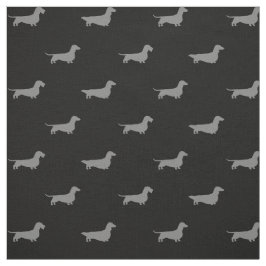 Tecido O Dachshund mostra em silhueta o teste padrão