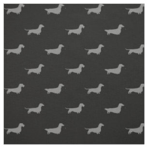 Tecido O Dachshund mostra em silhueta o teste padrão