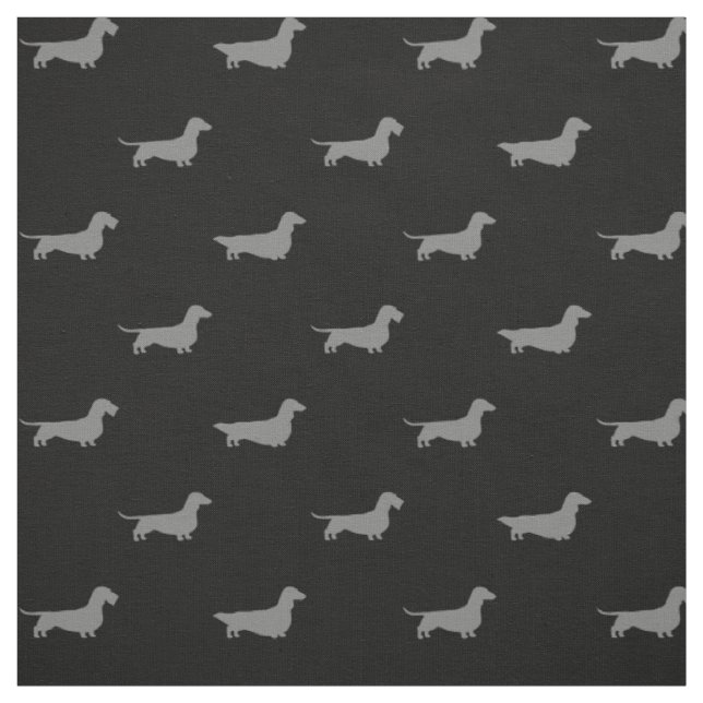 Tecido O Dachshund mostra em silhueta o teste padrão (Modelo)