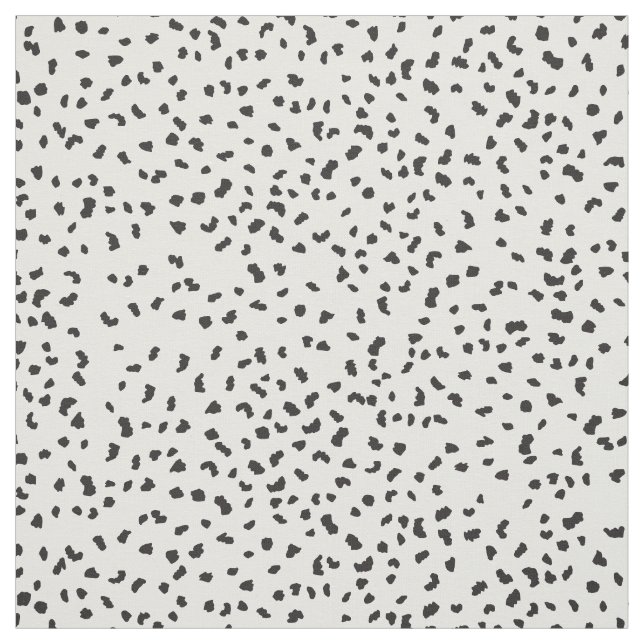 Tecido O Dalmatian preto e branco moderno mancha o teste (Modelo)