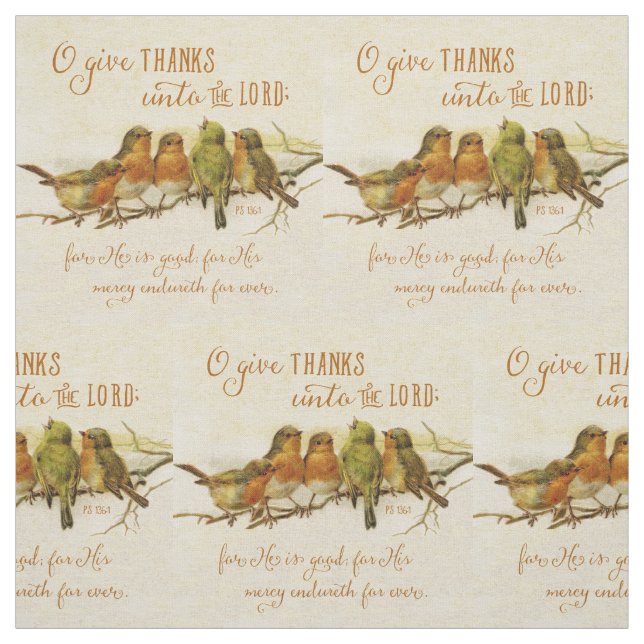 Tecido O Dê Obrigados Ao Senhor (Modelo)