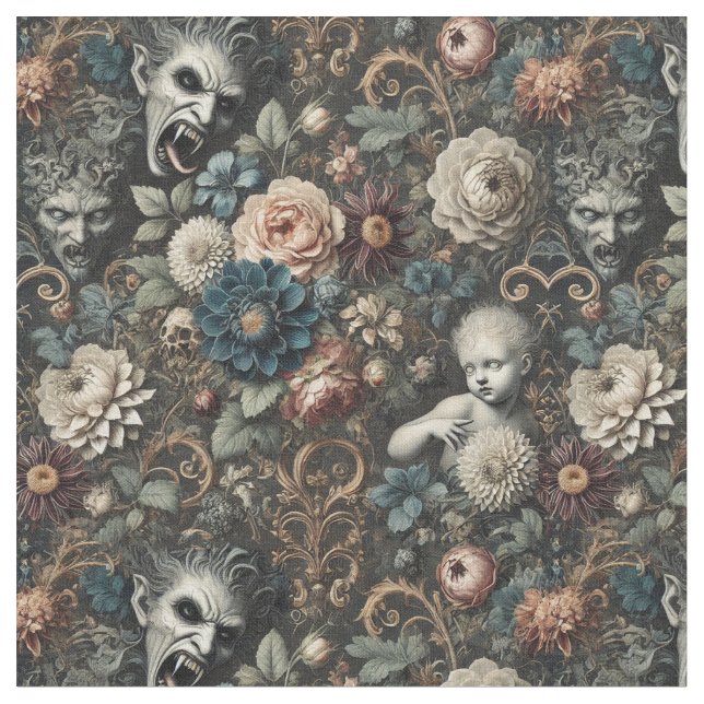 Tecido O Enfermeiro Fallen - Azulejo Clássico Gótico (Detalhe)