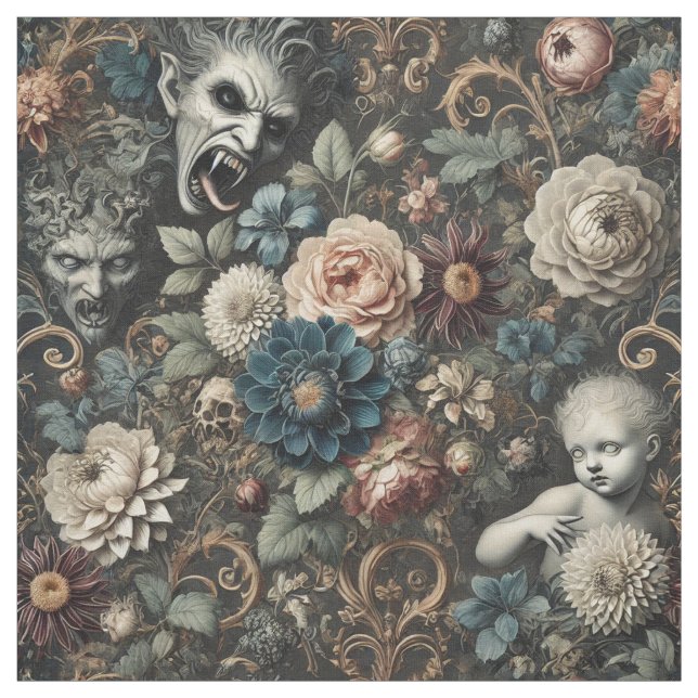 Tecido O Enfermeiro Fallen - Azulejo de Declaração Gótica (Modelo)