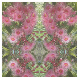Tecido O eucalipto cor-de-rosa de Gumnut floresce o