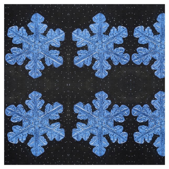 Tecido O Floco de Neve Azul (Modelo)