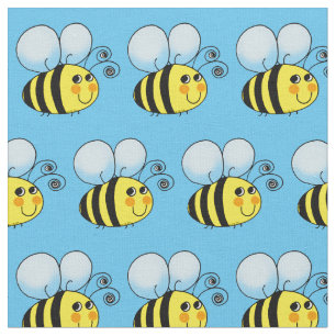 Tecido o mel bonito bumble o teste padrão da abelha
