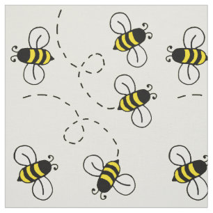 Tecido O mel Bumble a natureza amarela ensolarada da